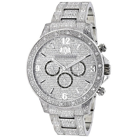 Luxurman Men's 1.25-carat Fully Iced Out Diamond Watch - OSCP Jewellery Shop